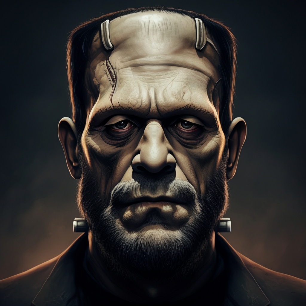 Illustration: Marcel Stein as a Frankenstein monster